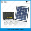 4W 11V Panel Solar 3PCS 1W LED Bombillas solares Sistema solar Home Solar System (PS-K013)